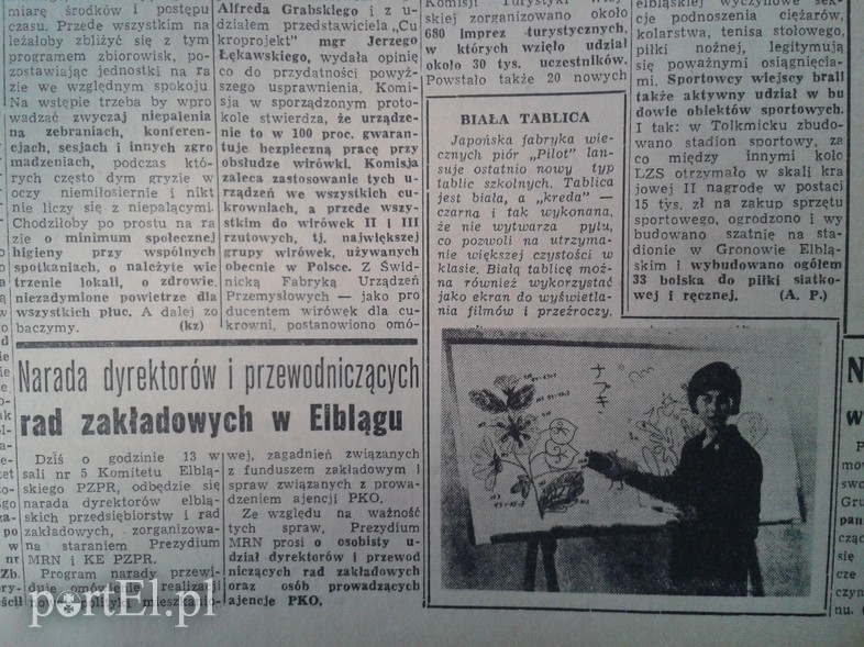 Elbląg, Biała tablica