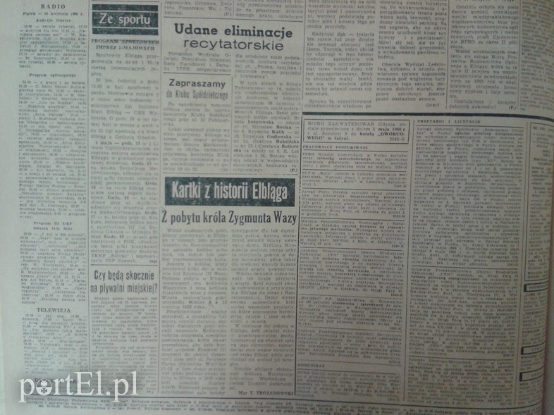 Elbląg, Kartki z historii Elbląga: Z pobytu króla Zygmunta Wazy