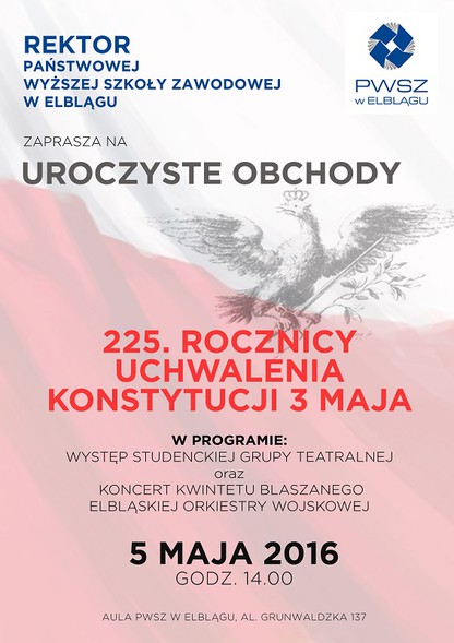 Elbląg, Uroczyste obchody uchwalenia Konstytucji 3 Maja