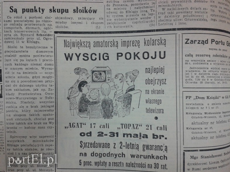 Elbląg, Są punkty skupu słoików