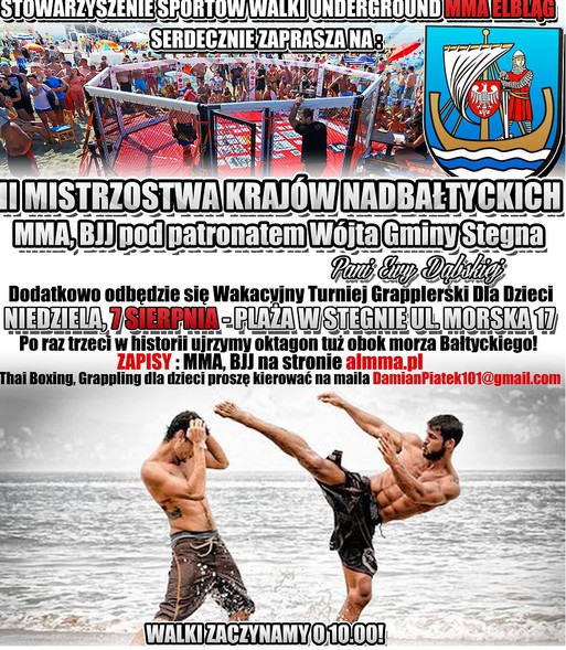 Elbląg, MMA na plaży w Stegnie