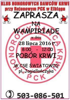 Elbląg, Oddaj krew w Światowidzie