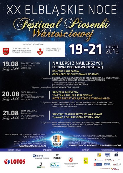 Elbląg, Od 20 lat w sierpniu Elbląskie Noce