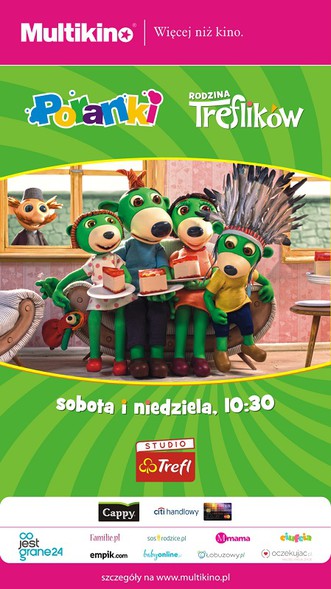 Elbląg, Rodzina Treflików - sierpniowe Poranki w Multikinie Elbląg, Rodzina Treflików - sierpniowe Poranki w Multikinie