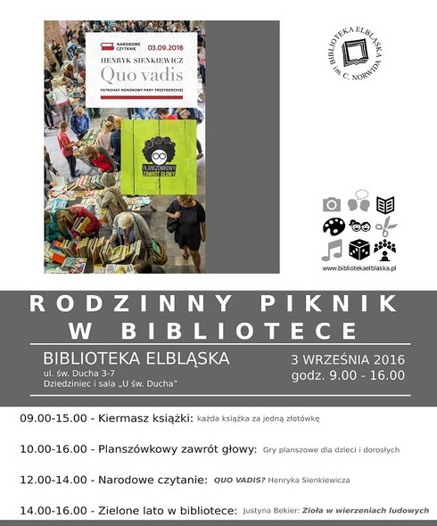 Elbląg, Rodzinny piknik w bibliotece