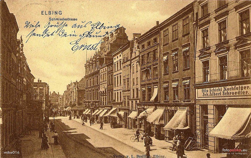 Elbląg, Schmiedestraße - dzisiejsza ulica Kowalska
