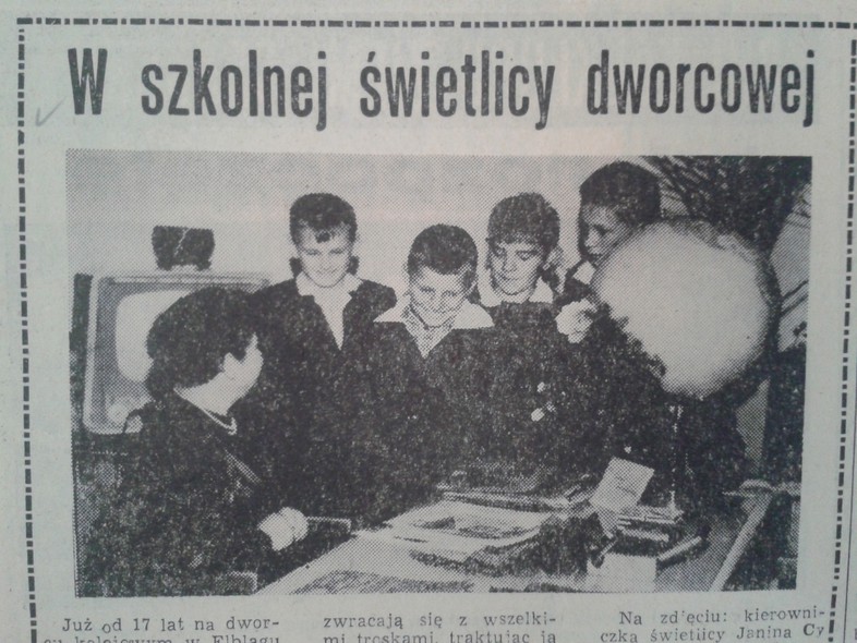 Elbląg, W szkolnej świetlicy dworcowej