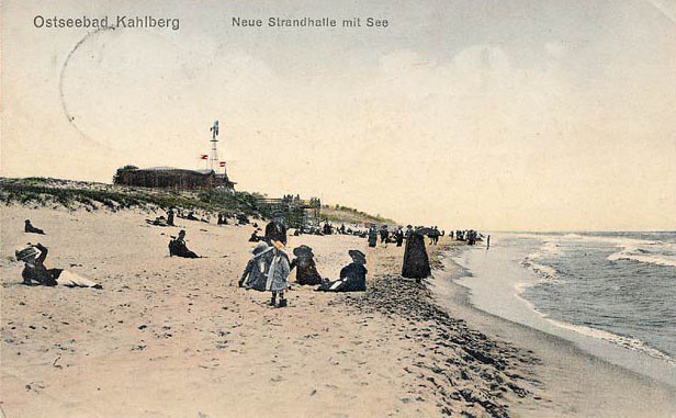 Elbląg, Widok na plażę w Krynicy Morskiej przed wojną