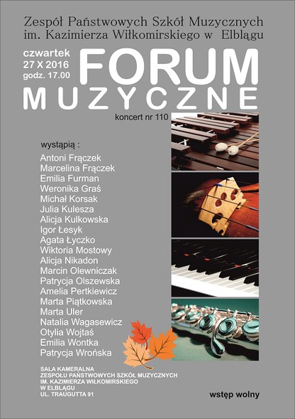 Elbląg, Już w czwartek Forum muzyczne Elbląg, Już w czwartek Forum muzyczne