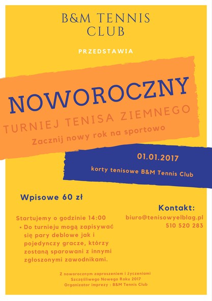 Elbląg, Noworoczny turniej tenisowy