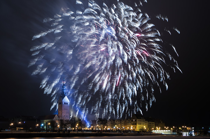Elbląg, Tak witaliśmy w Elblągu 2016 rok. Zdjęcie z konkursu fotka Miesiąca, autor: BiG