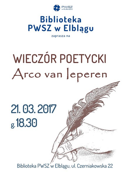 Elbląg, Wieczór poetycki Arco van Ieperen'a Elbląg, Wieczór poetycki Arco van Ieperen'a