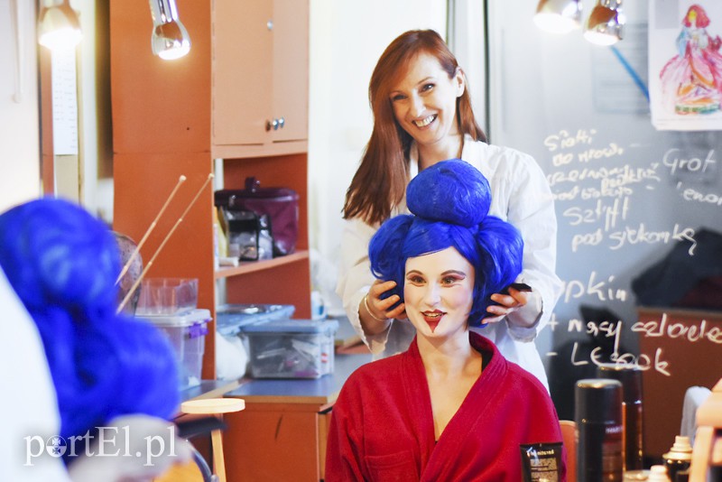 Elbląg, Ewa Sobolewska i ucharakteryzowana Marta Masłowska