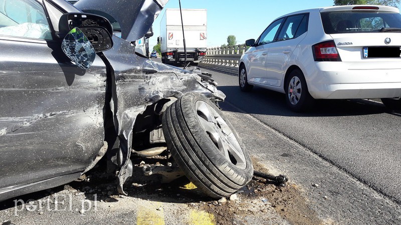 Elbląg, Utrudnienia na obwodnicy po niebezpiecznej kolizji