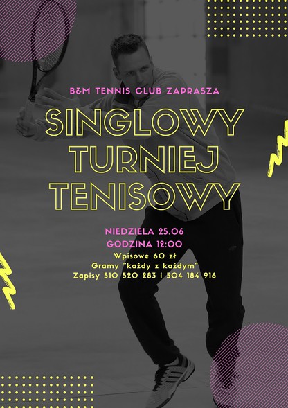 Elbląg, Niedzielny turniej tenisowy