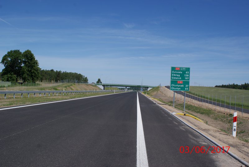 Elbląg, Nowy odcinek S7 między Nidzicą a Napierkami już gotowy Elbląg, Nowy odcinek S7 między Nidzicą a Napierkami już gotowy