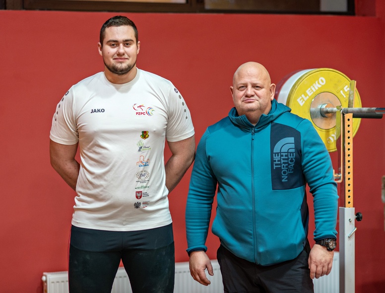 Elbląg, Tomasz Talewicz i trener Grzegorz Rajkowski