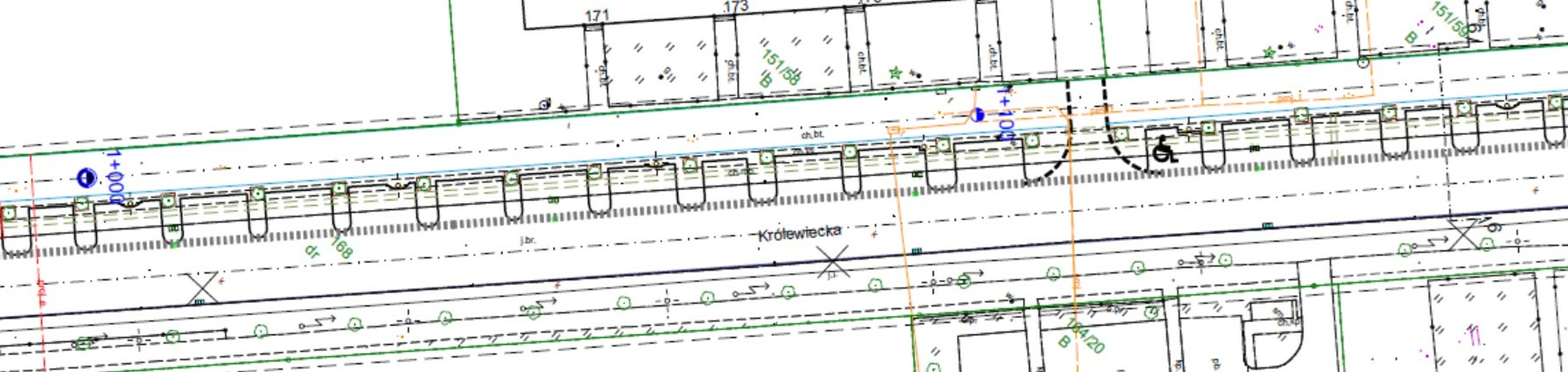 Elbląg, Projekt wysepek parkingowych, które mają powstać między drzewami