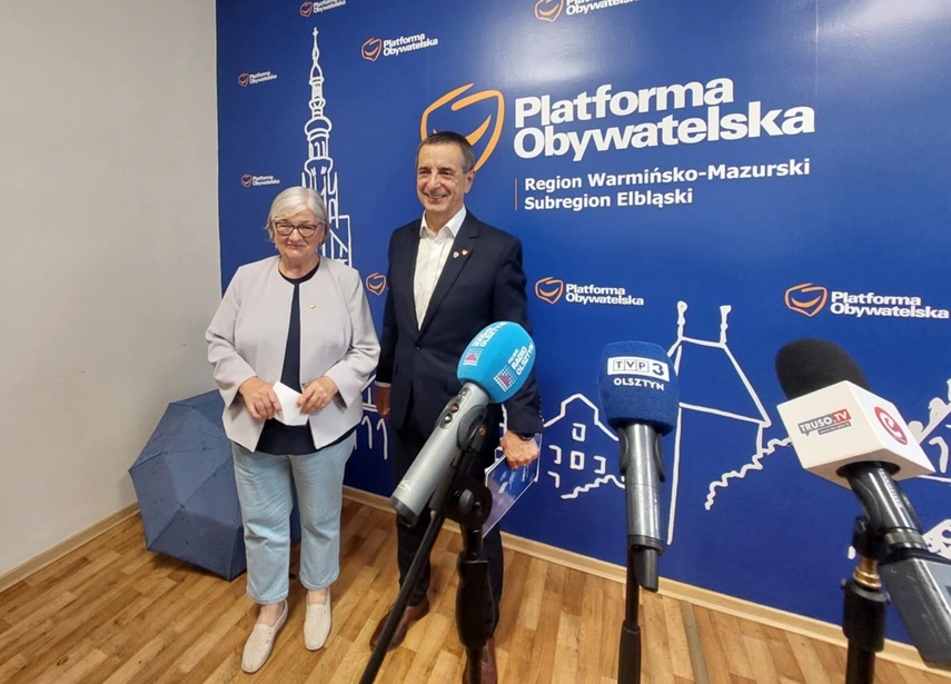 Elbląg, Konferencja prasowa parlamentarzystów KO, Elbląg, Konferencja prasowa parlamentarzystów KO,