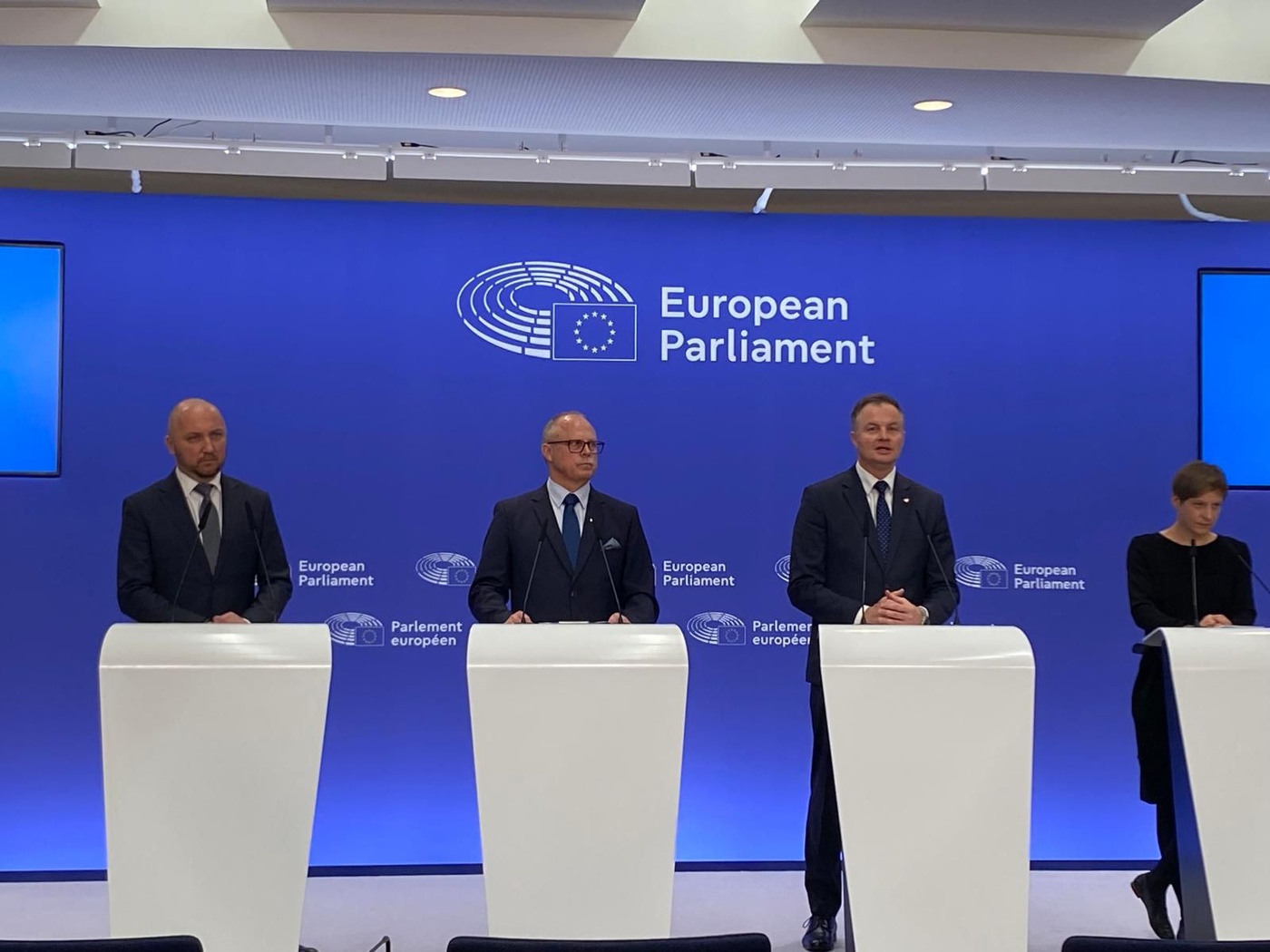 Elbląg, Od lewej: marszałek podlaski Łukasz Prokorym, marszałek warmińsko-mazurski Marcin Kuchciński i europoseł Jacek Protas (