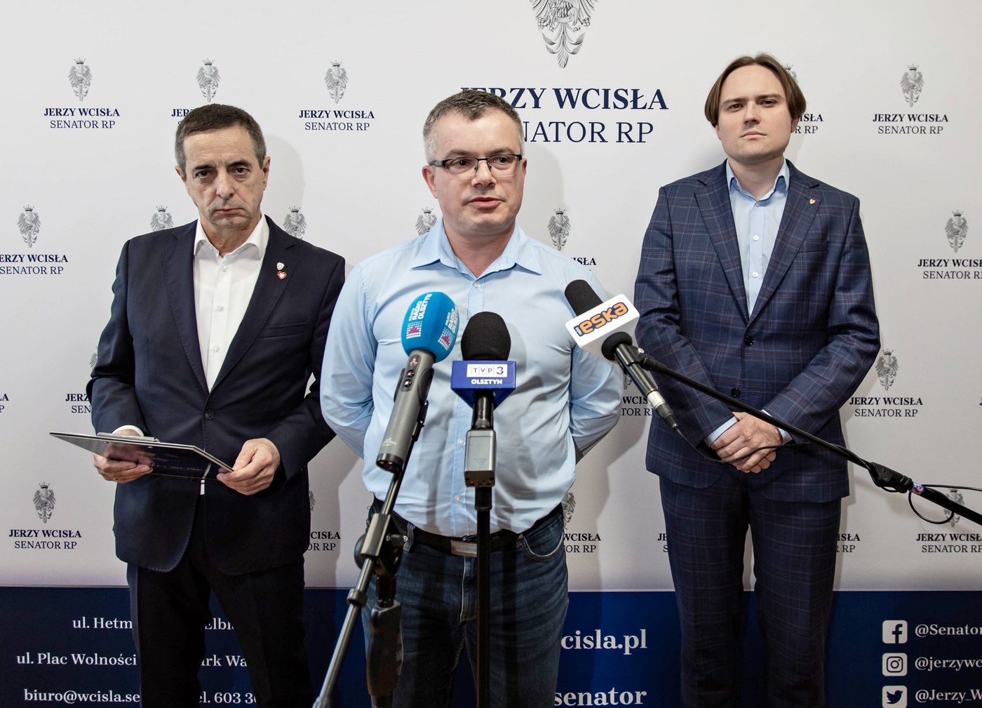 Elbląg, Paweł Wojciechowski (w środku) z Jerzym Wcisłą i Tomaszem Budzińskim