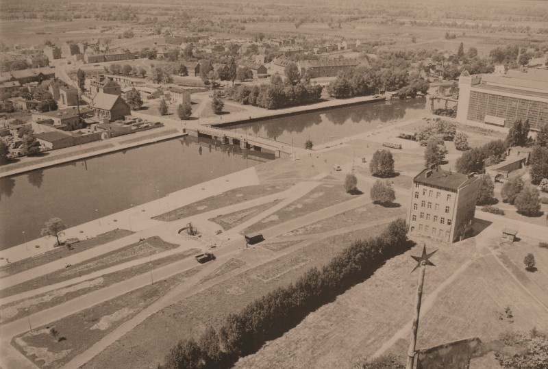 Elbląg, Widok z wieży kościoła pw. św. Mikołaja na Most Niski