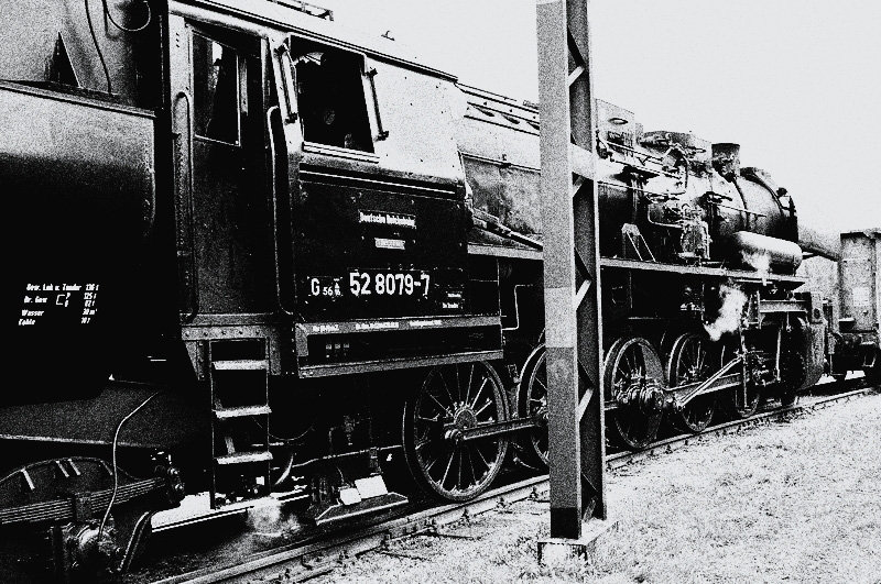 Elbląg, Parowóz z zakładów Schichaua.