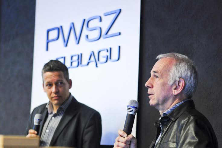 Elbląg, Po prawej Rinus Roelofs podczas wykładu