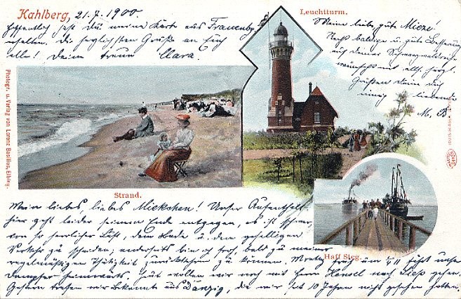 Elbląg, Przedwojenna pocztówka z Krynicy