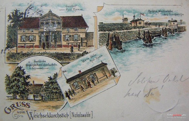 Elbląg, Przedwojenna pocztówka z Mikoszewa