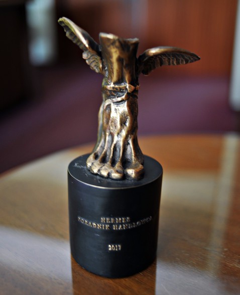 Elbląg, Statuetka Hermesa