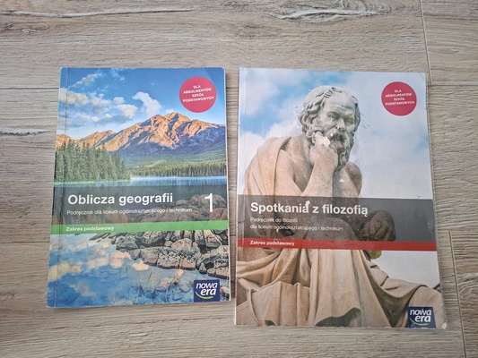 Elbląg Sprzedam używane podręczniki do klasy 1 
Filozofia wraz z foliową okładką stan dobry - 20zl
Geografia stan bdb-