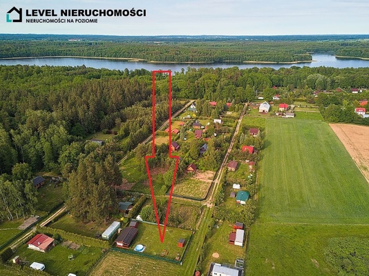 Elbląg LEVEL NIERUCHOMOŚCI  Działka nad jeiorem z domkiemSzymonowo  NIERUCHOMOŚCINA POZIOMIE