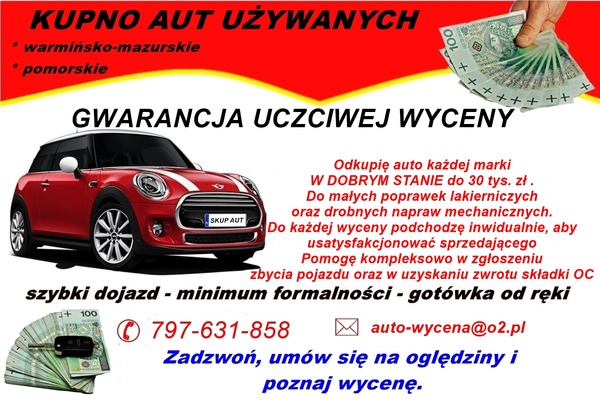 Elbląg . . SKUP AUT ELBLĄGWYMIEŃ AUTO ZA GOTÓWKĘ 