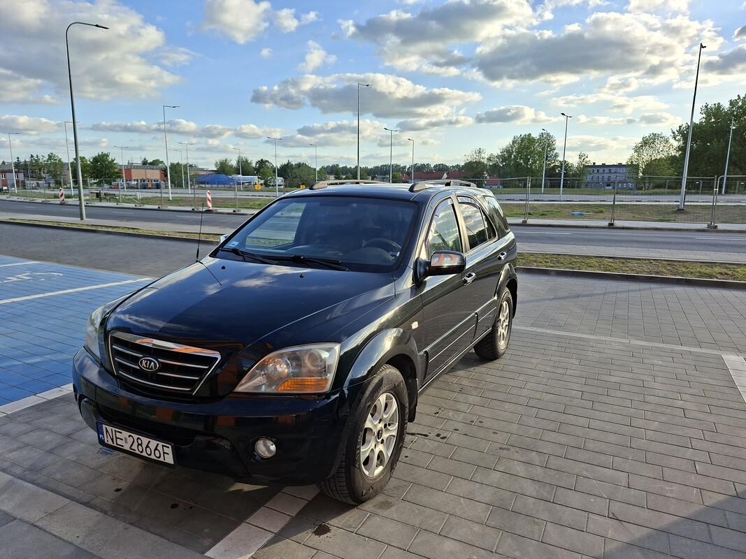 Elbląg Kia Sorento 2.5 CRDi 170KM, czarny SUV, ważne opłaty, w ciągłym użyciu