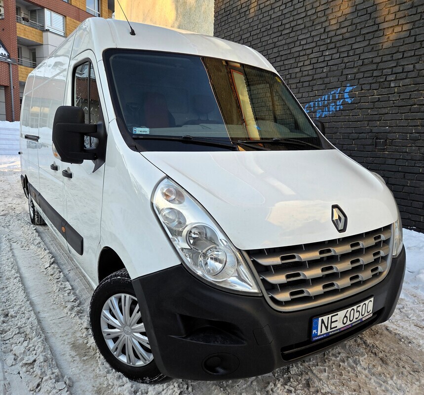 Elbląg Renault Master Średni 2.3Diesel 125KM 2013Rok 3-Osobowy Zadbany Bez Rdzy&nbsp; -Klimatyzacja &nbsp; Poduszki