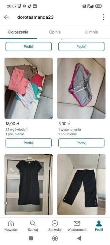 Elbląg Sprzedam dużo ubrań od XS do XXL nowe i używane stan bardzo dobry ceny do 5 zł chce się pozbyć jak najwięcej