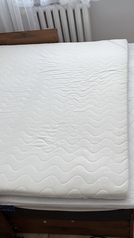Elbląg Materac nawierzchniowy topper 7 cm wymiary 150x200 materac wygląda jak nowy sporadycznie używany spakowany w