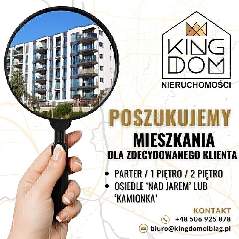 Elbląg 👑🏠&nbsp; KINGDOM&nbsp; 🏠👑NIERUCHOMOŚCI BLISKO CIEBIE&nbsp; POSZUKUJEMY