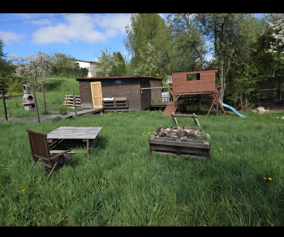 Elbląg Sprzedam dzialke ROD Zagaje, dzialka o wielkości 500m², domek drewniany, mini plac zabaw dla dzieci(domek