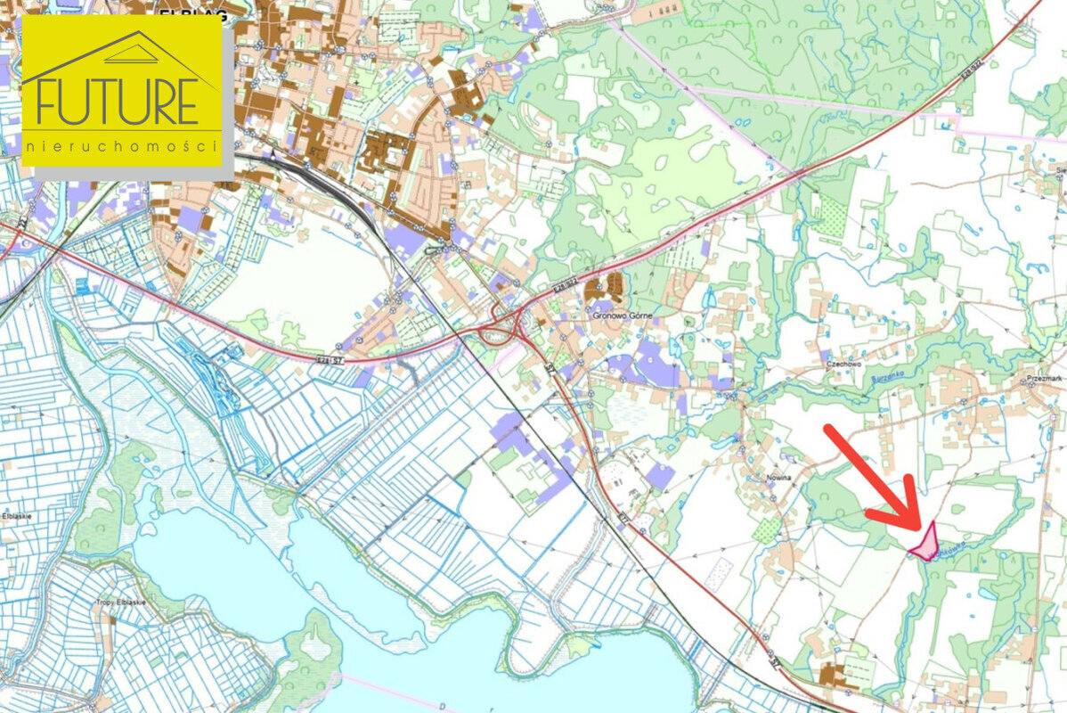 Elbląg FUTURE NIERUCHOMOŚCISprzedam działkę - Nowina.&nbsp;DZIAŁKA ROLNA - NOWINA GM. ELBLĄGCENA: 350 000