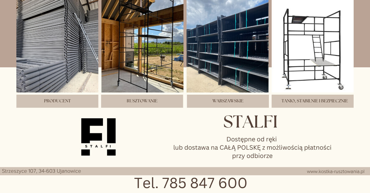 Elbląg PRODUCENT RUSZTOWANIA WARSZAWSKIEGO &ndash; NAJLEPSZE CENY!
🔧 Ramki dostępne w szerokościach:
83 cm,