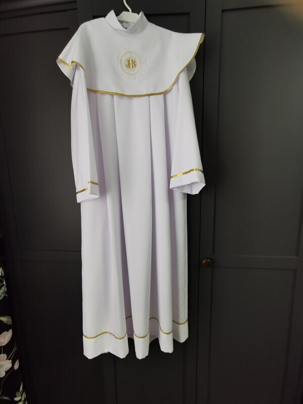 Elbląg Alba komunijna, z torebeczką/woreczkiem. rozmiar 140/146,