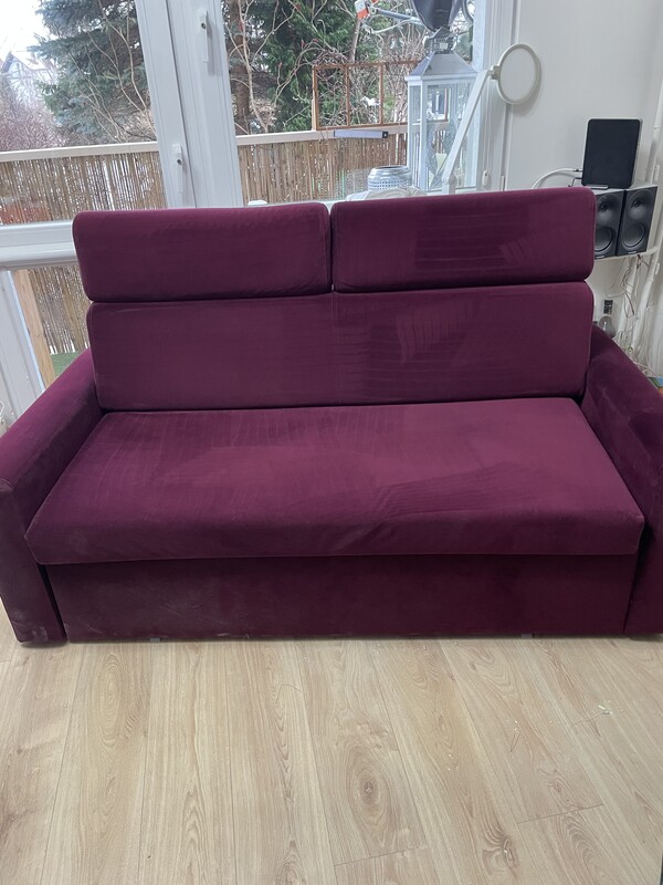 Elbląg Sprzedam sofę dwuosobową z funkcją spania. Stan ogólny bardzo dobry