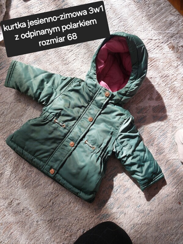 Elbląg Sprzedam jesienno-zimową kurtkę 3w1 z firmy Cool Club rozmiar 68 za 45zl. Polarek odpinany. Stan bardzo dobry.