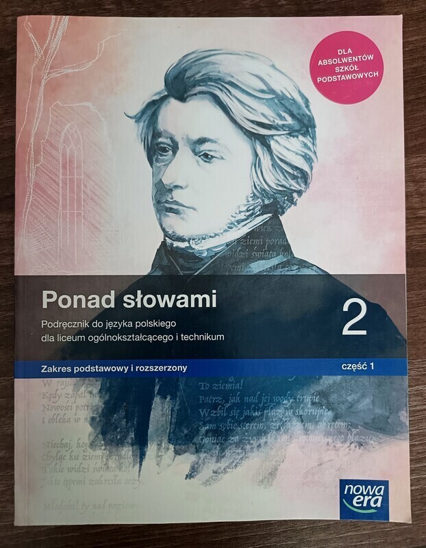 Elbląg SPRZEDAM PODRĘCZNIKI DO KLASY 2 LICEUM I TECHNIKUM JĘZYK POLSKI Ponad słowami 1