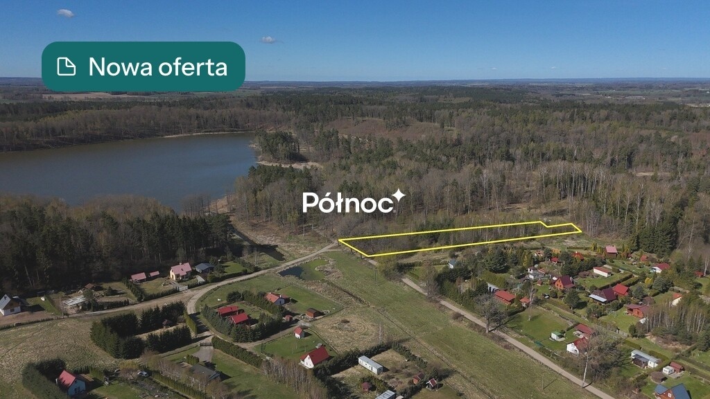 Elbląg PÓŁNOC NIERUCHOMOŚCISprzedam działkę - Glebiska. Wyjątkowa działka nad jeziorem Taftowo – Glebiska, gm.