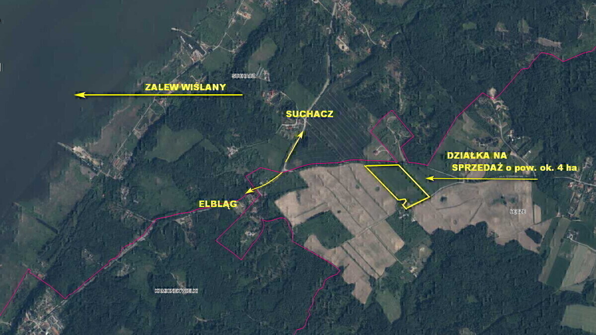 Elbląg * * * ABC NIERUCHOMOŚCI * * *&nbsp;POLECAMY! &nbsp;DZIAŁKA INWESTYCYJNA Z WIDOKIEM NA ZALEW WIŚLANYo