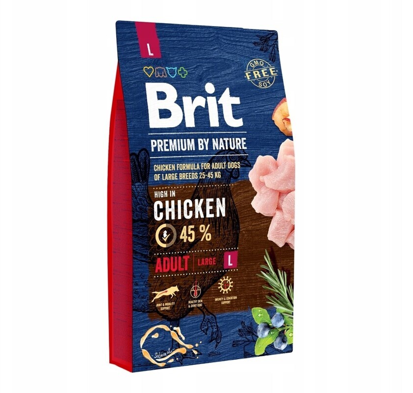 Elbląg Sprzedam nie drogo karmę suchą dla psa dorosłego, dużej rasy. Karma Brit Premium by Nature Chicken Adult Large.