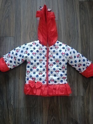 Elbląg Sprzedam kurtkę na zimę dla dziewczynki z motywem Myszki Minnie. Stan bardzo dobry jedynie małe zaciągnięcie na